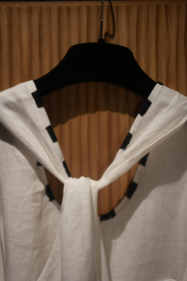 Detailed Neckline Midi Dress