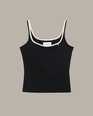 Two-Tone Straps Tank Top