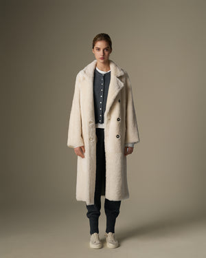 Fur Coat with Lapel Collar