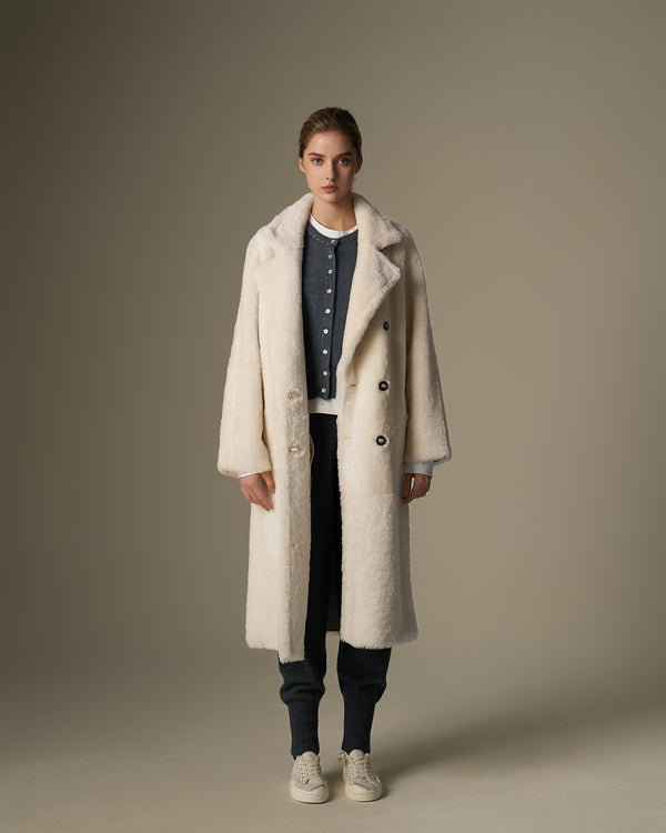 Fur Coat with Lapel Collar