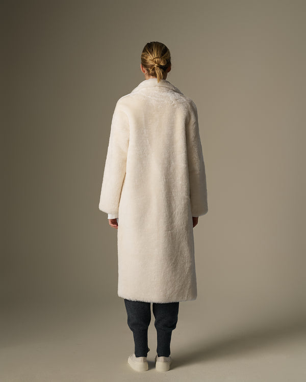 Fur Coat with Lapel Collar