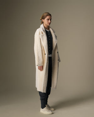 Fur Coat with Lapel Collar