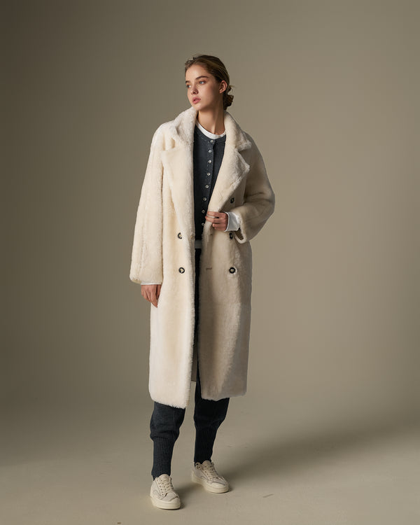 Fur Coat with Lapel Collar