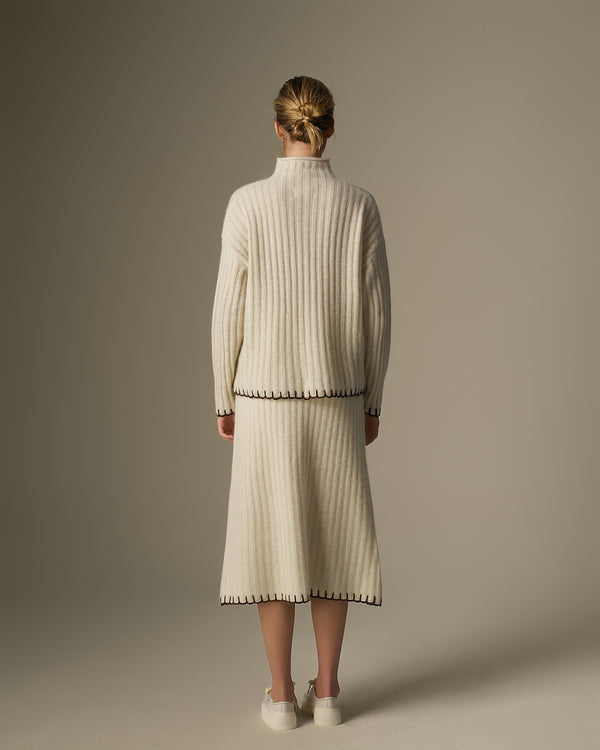 Yak Wool Knitted Midi Skirt