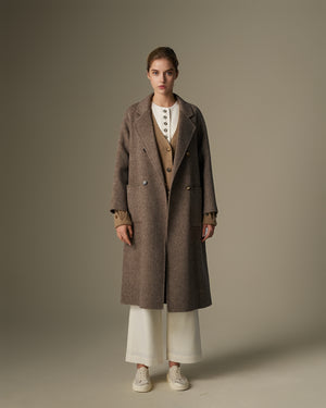 Lapel Collar Long Coat
