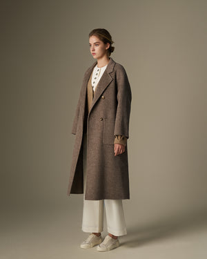 Lapel Collar Long Coat