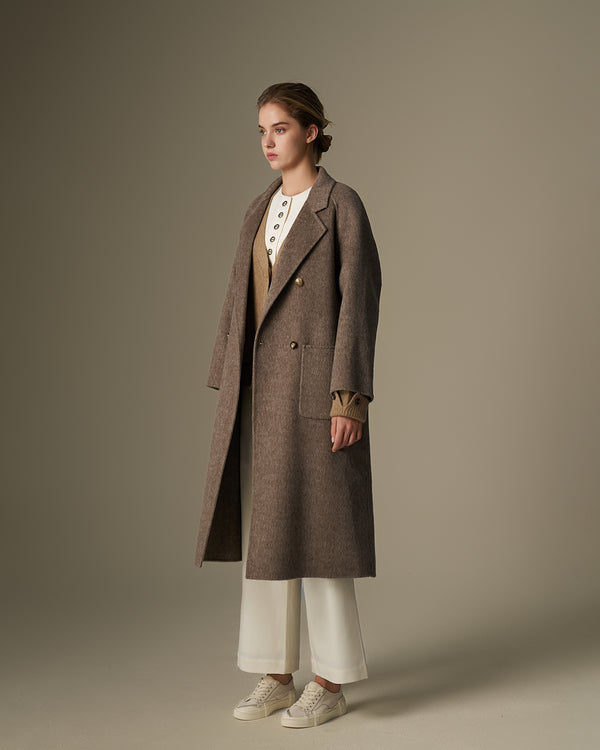 Lapel Collar Long Coat