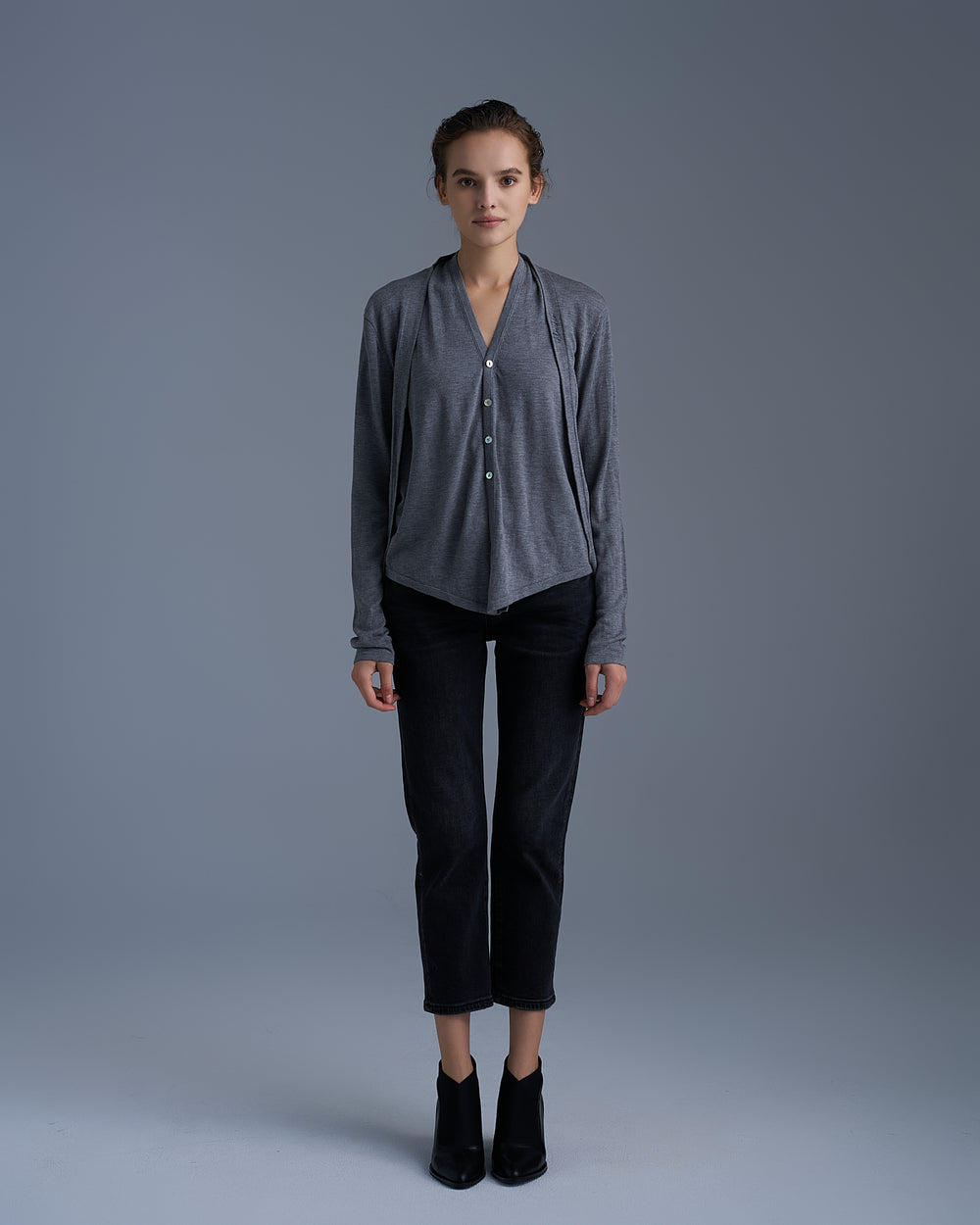 Faux Two-Piece Cardigan