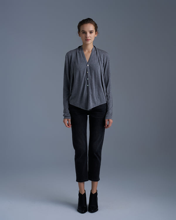 Faux Two-Piece Cardigan