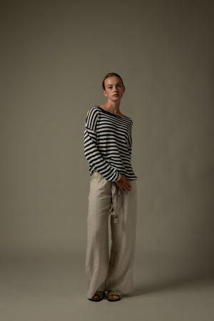 Drawstring Waist Long Pants