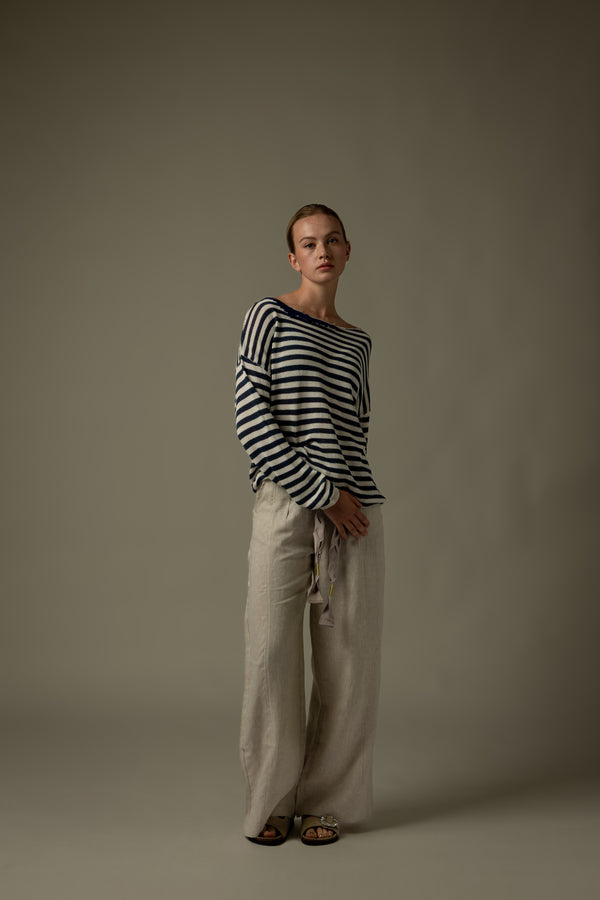 Drawstring Waist Long Pants