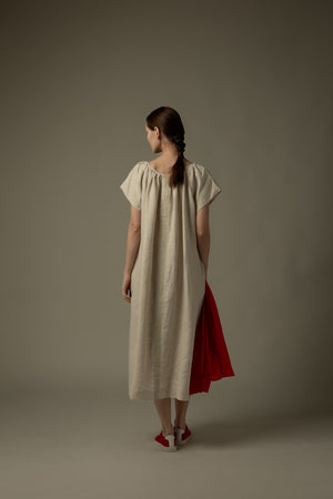 100% Linen Short Sleeves Dress