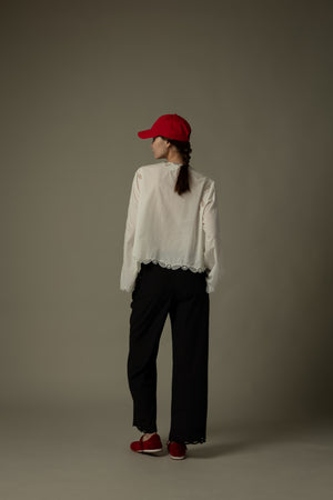 Embroidered Cuff Drawstring Pants