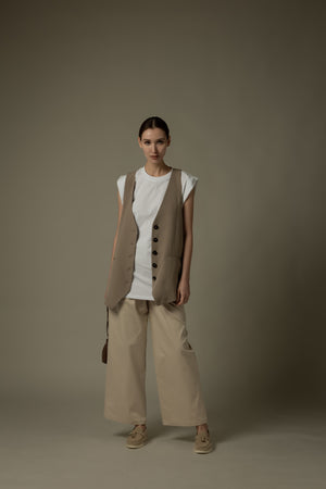 紐扣背心及無袖上衣套裝