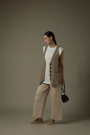 紐扣背心及無袖上衣套裝