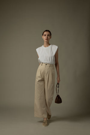 Stitch Detail Wide Leg Pants