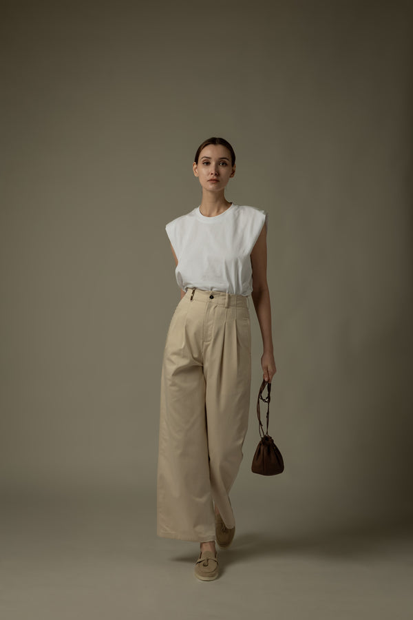 Stitch Detail Wide Leg Pants