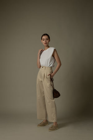 Stitch Detail Wide Leg Pants