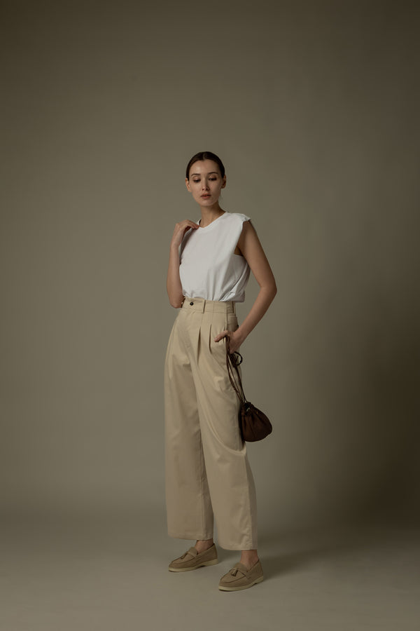 Stitch Detail Wide Leg Pants