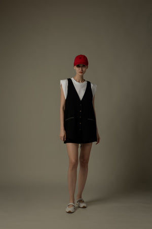 紐扣背心及無袖上衣套裝