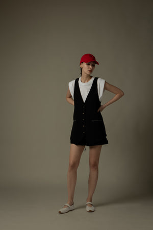 紐扣背心及無袖上衣套裝