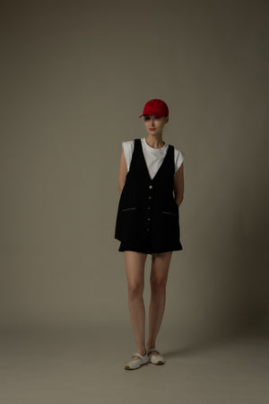 紐扣背心及無袖上衣套裝