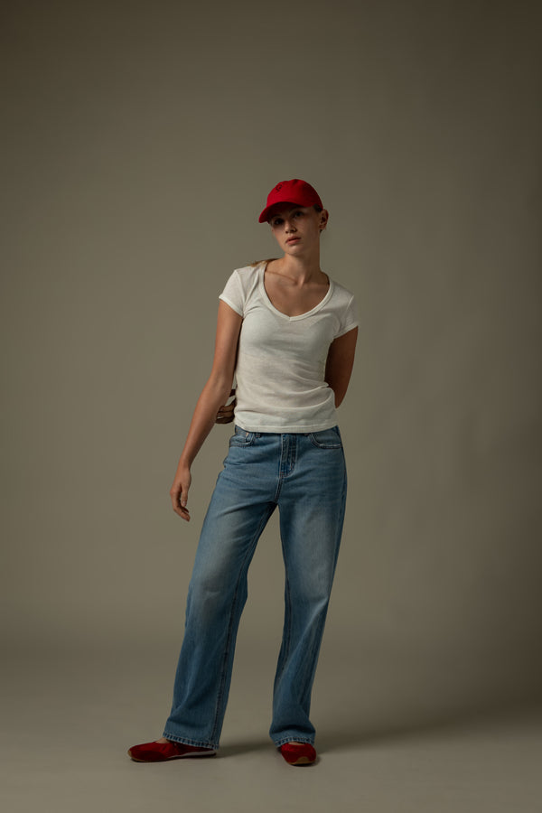 Back Detail V-Neck Tee