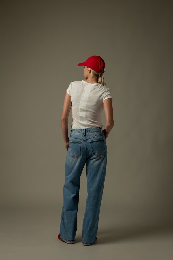 Back Detail V-Neck Tee