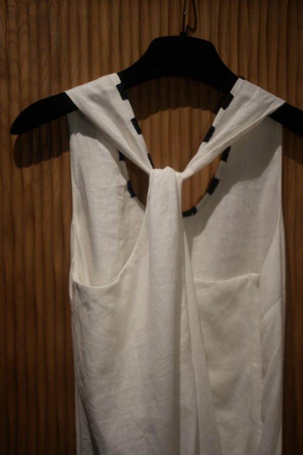 Detailed Neckline Midi Dress