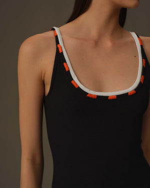 Detailed Neckline Maxi Dress