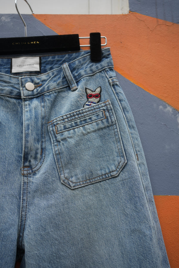 Frenchie Pockets Denim Jeans
