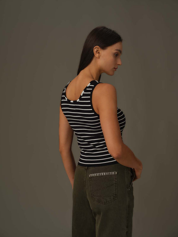 Washed Straight-Leg Denim Pants