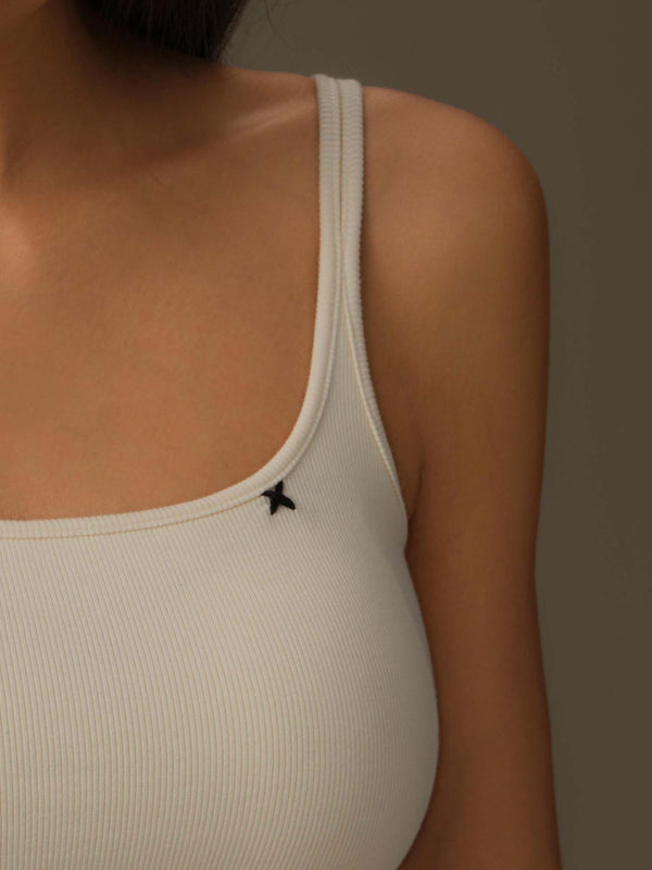 Two-Tone Straps Tank Top