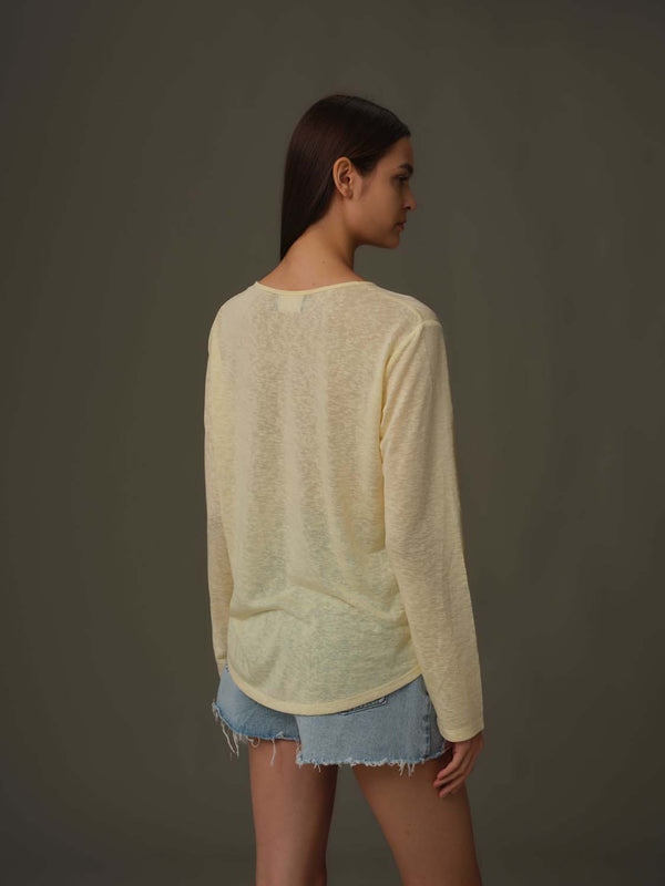 V Neck Long Sleeve Top