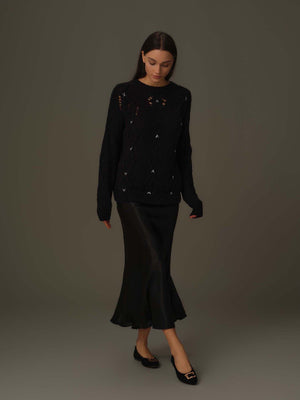 Summer Satin Midi Skirt