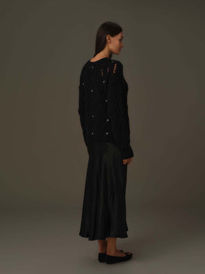 Summer Satin Midi Skirt