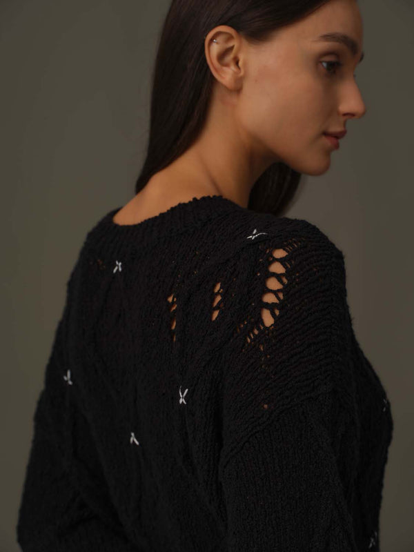 Cross Stitch Warmth Knit Jumper