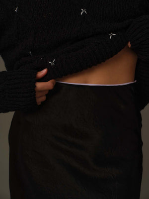 Summer Satin Midi Skirt