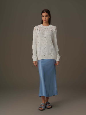 Summer Satin Midi Skirt