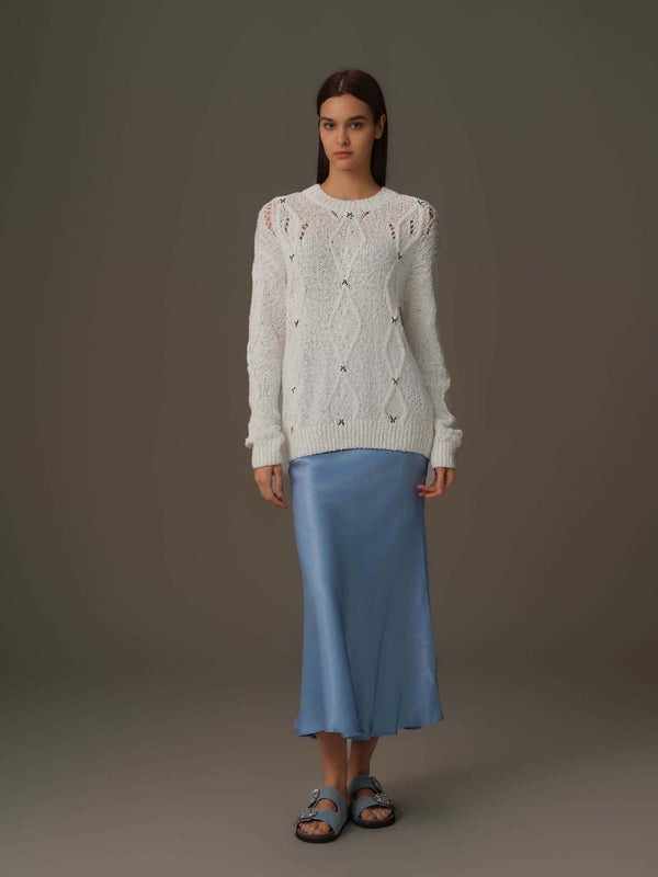 Summer Satin Midi Skirt