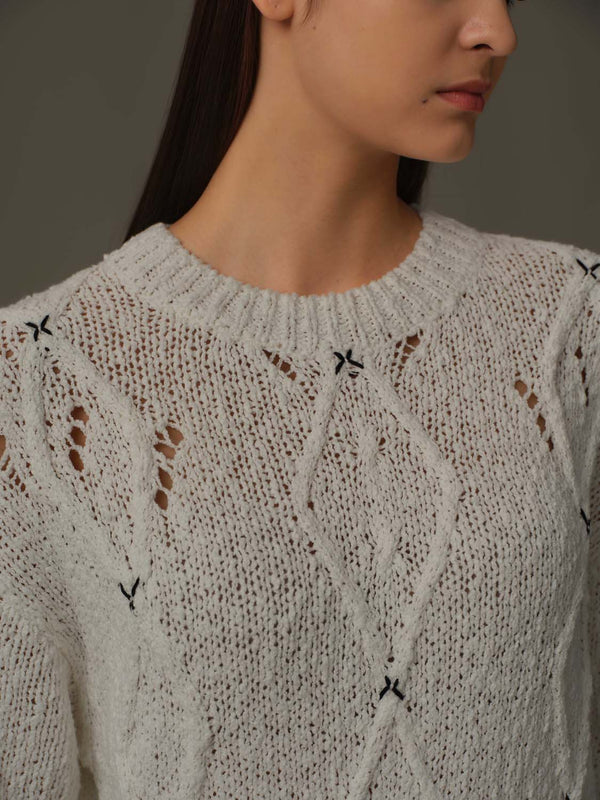 Cross Stitch Warmth Knit Jumper