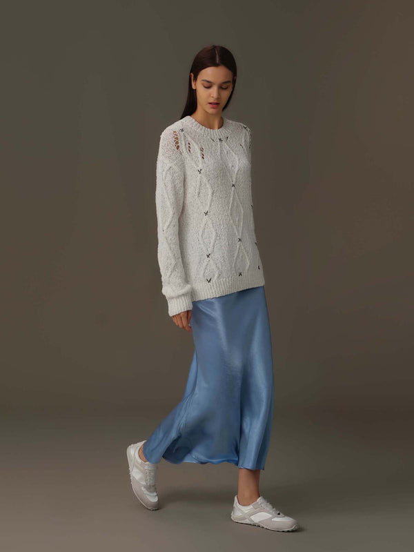 Summer Satin Midi Skirt