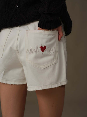 Waistline Embroidered Short