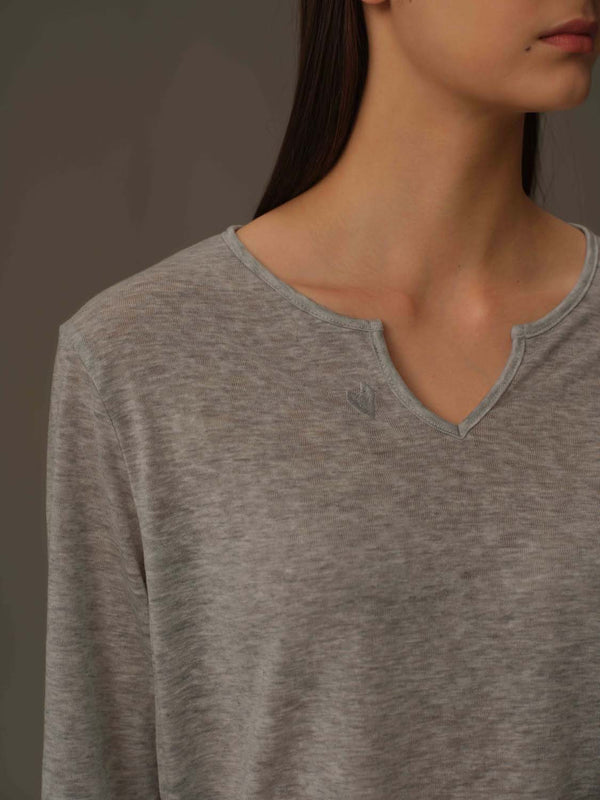 V Neck Long Sleeve Top