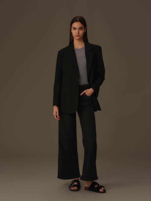 Stitched Flare Denim Jeans