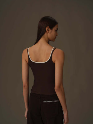 Two-Tone Straps Tank Top