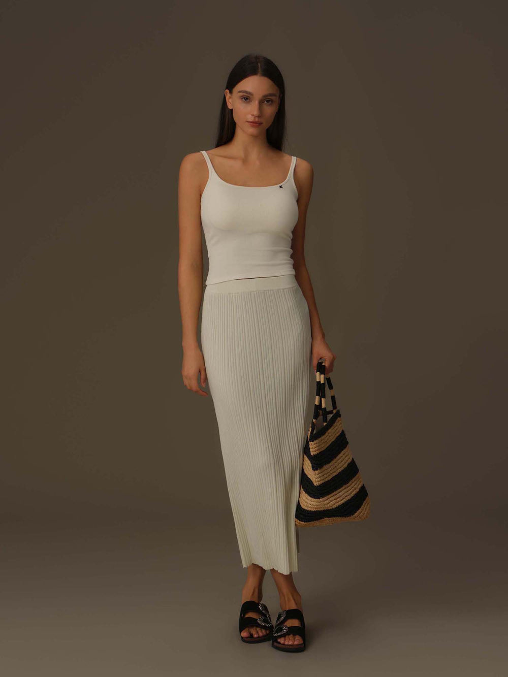 Two-Tone Straps Tank Top