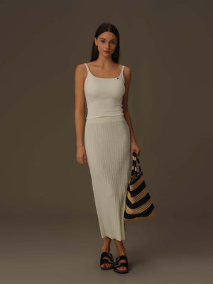 Two-Tone Straps Tank Top