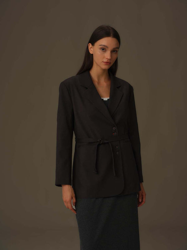 Oversized Belted Blazer