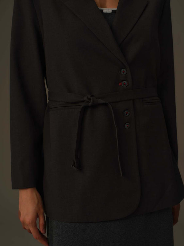 Oversized Belted Blazer